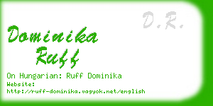 dominika ruff business card